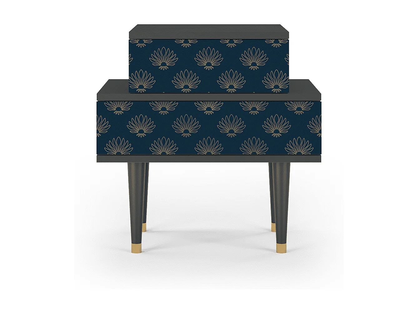 Criado-mudo - 58х58х41 cm - NS1 - Blue Lotus, Antracite