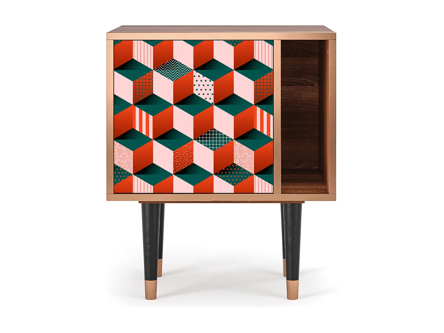 Stolik nocny - 57х69х48 cm - S2 - Pepsi-Cola, Orzech