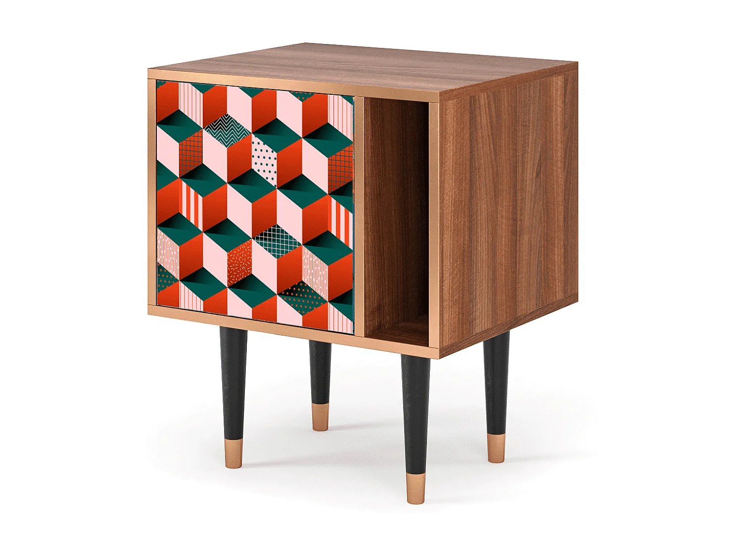 Nachtkastje - 57х69х48 cm - S2 - Pepsi-Cola, Walnoot