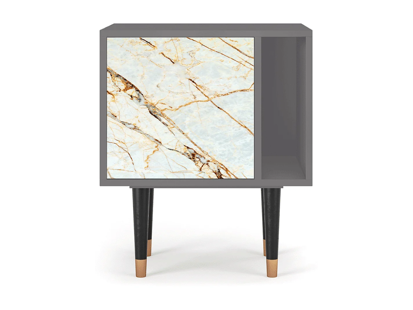 Table de nuit - 57х69х48 cm - S2 - Sabley Marble, Gris