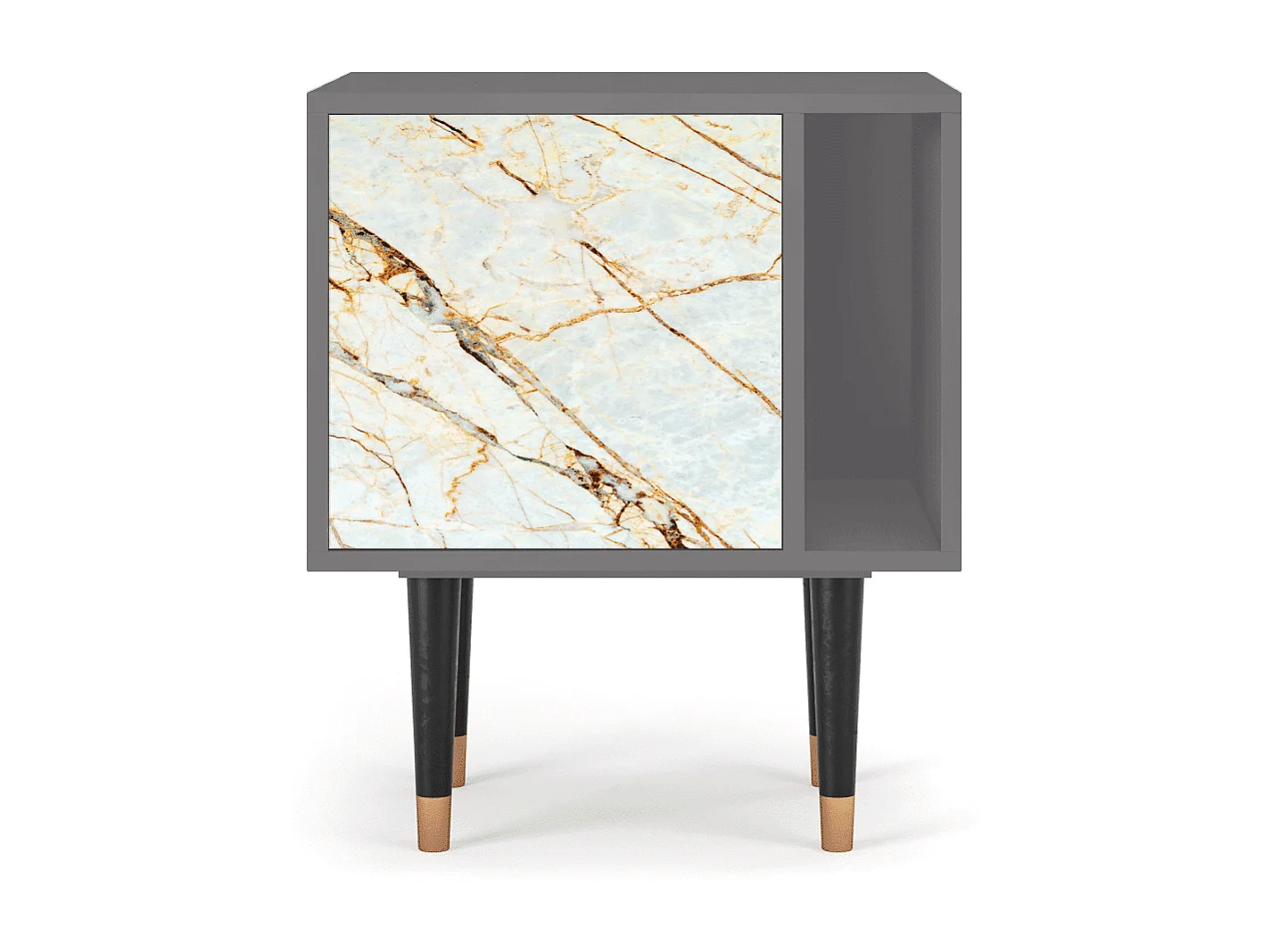 Table de nuit - 57х69х48 cm - S2 - Sabley Marble, Gris