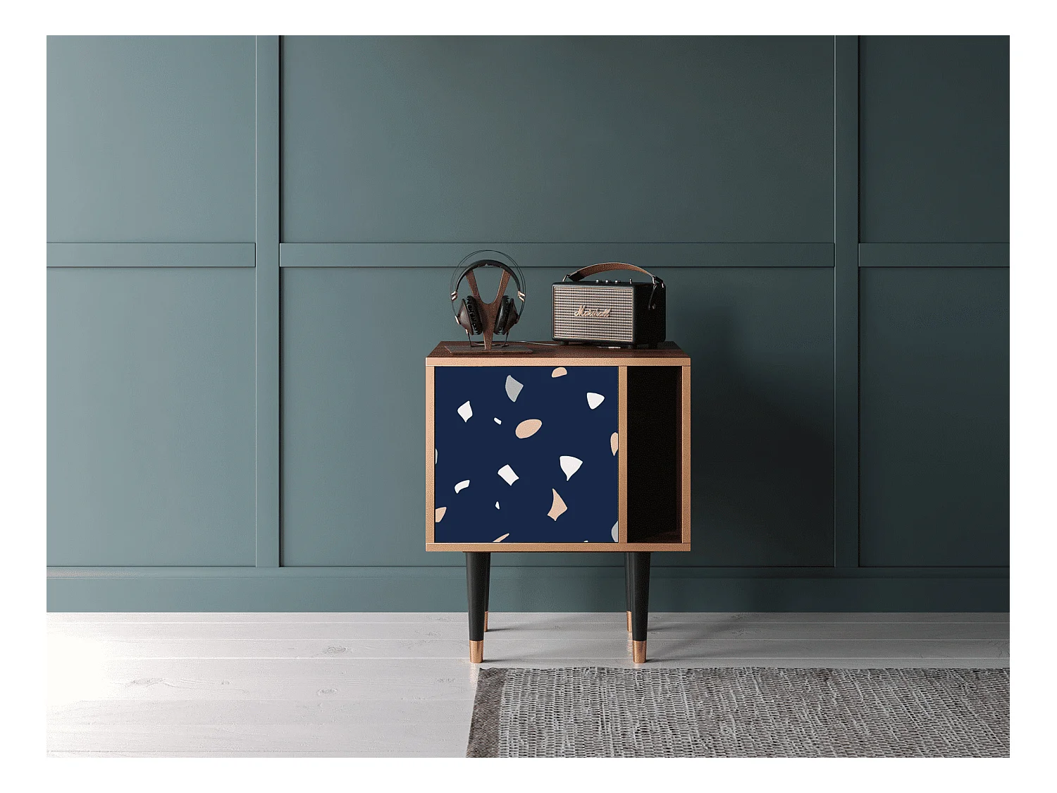 Nachttisch - 57х69х48 cm - S2 - Space Satellites, Walnuss