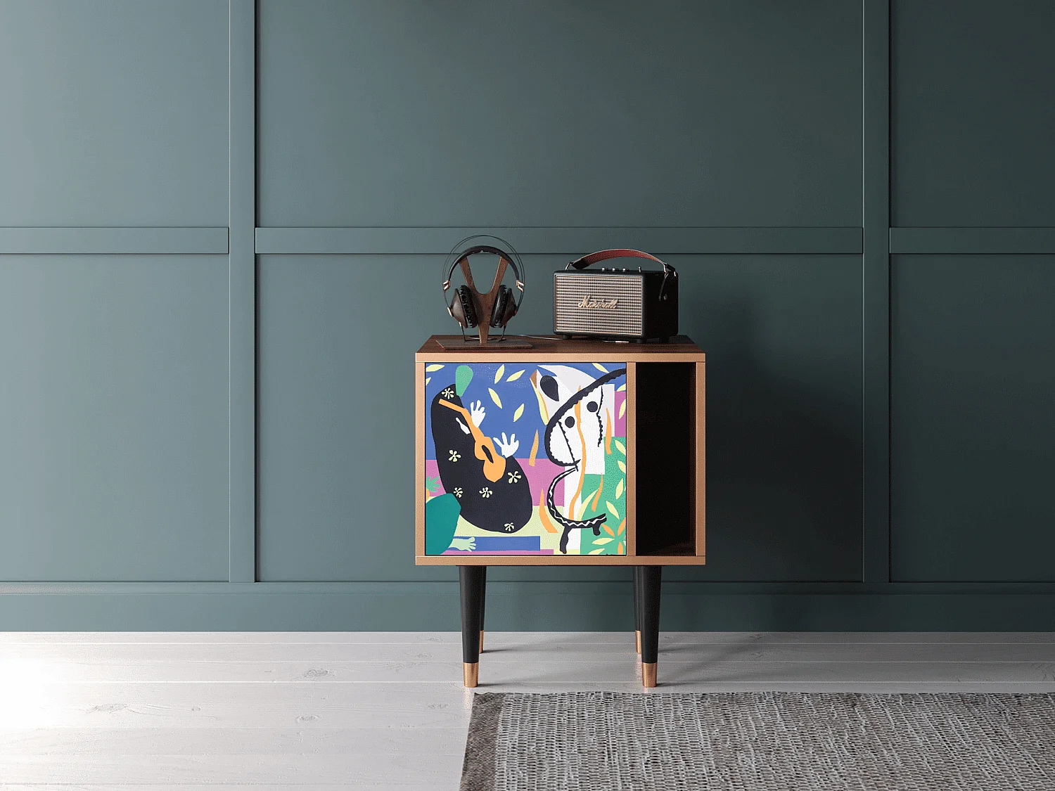 Table de nuit - 57х69х48 cm - S2 - La Tristesse du Roi, Noyer