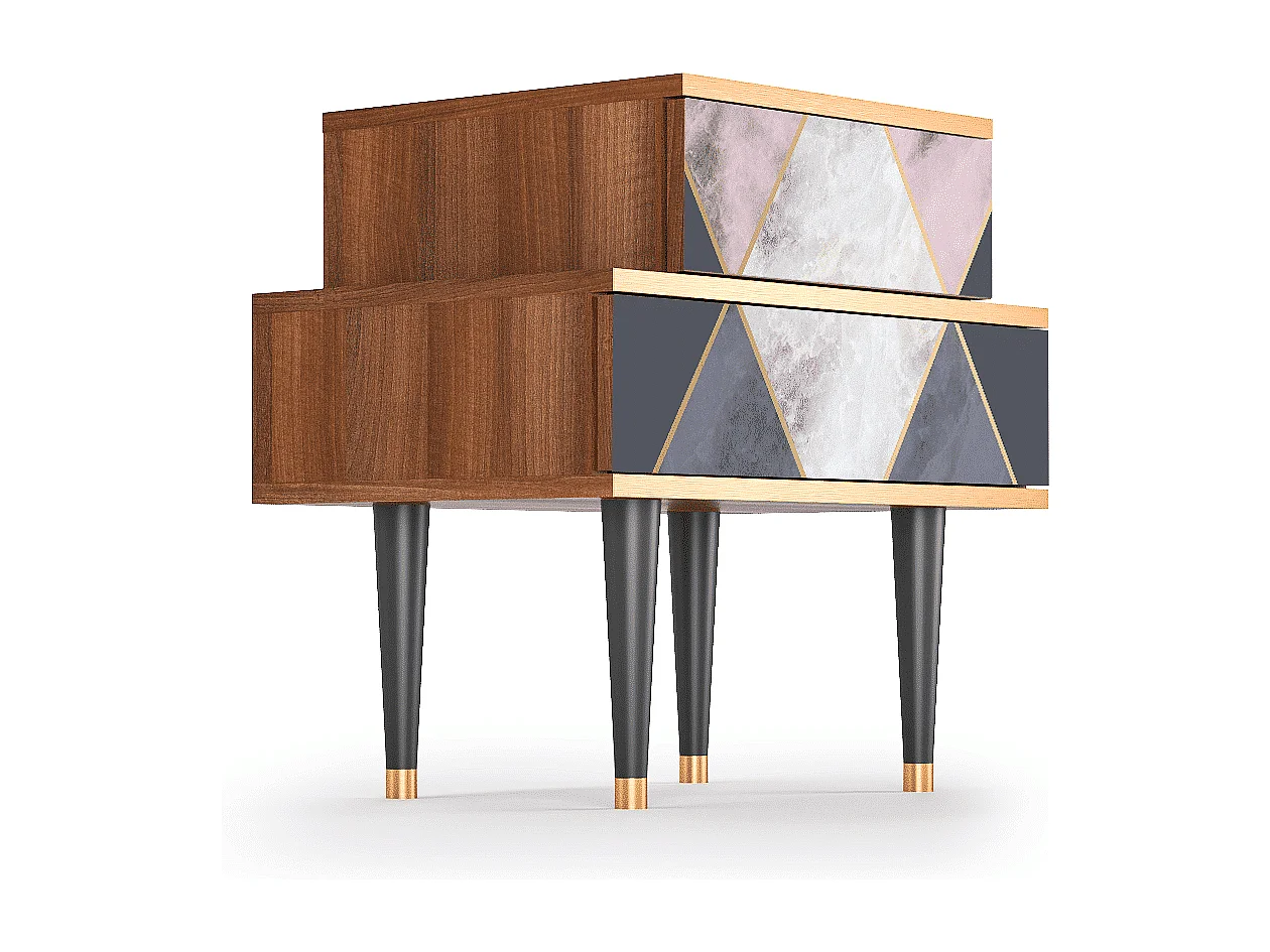 Stolik nocny - 58х58х41 cm - NS1 - Ideal Harmony, Orzech