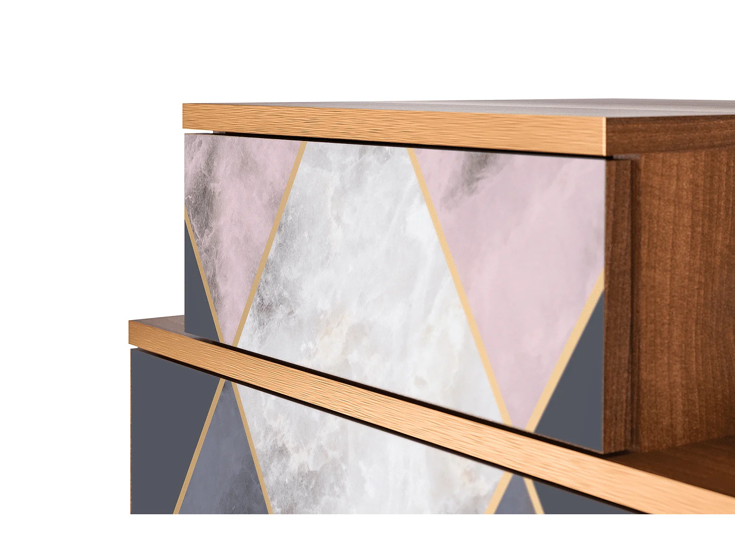 Stolik nocny - 58х58х41 cm - NS1 - Ideal Harmony, Orzech