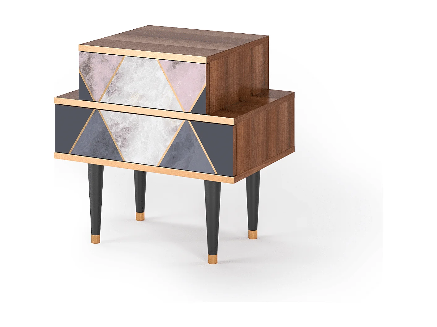 Table de nuit - 58х58х41 cm - NS1 - Ideal Harmony, Noyer