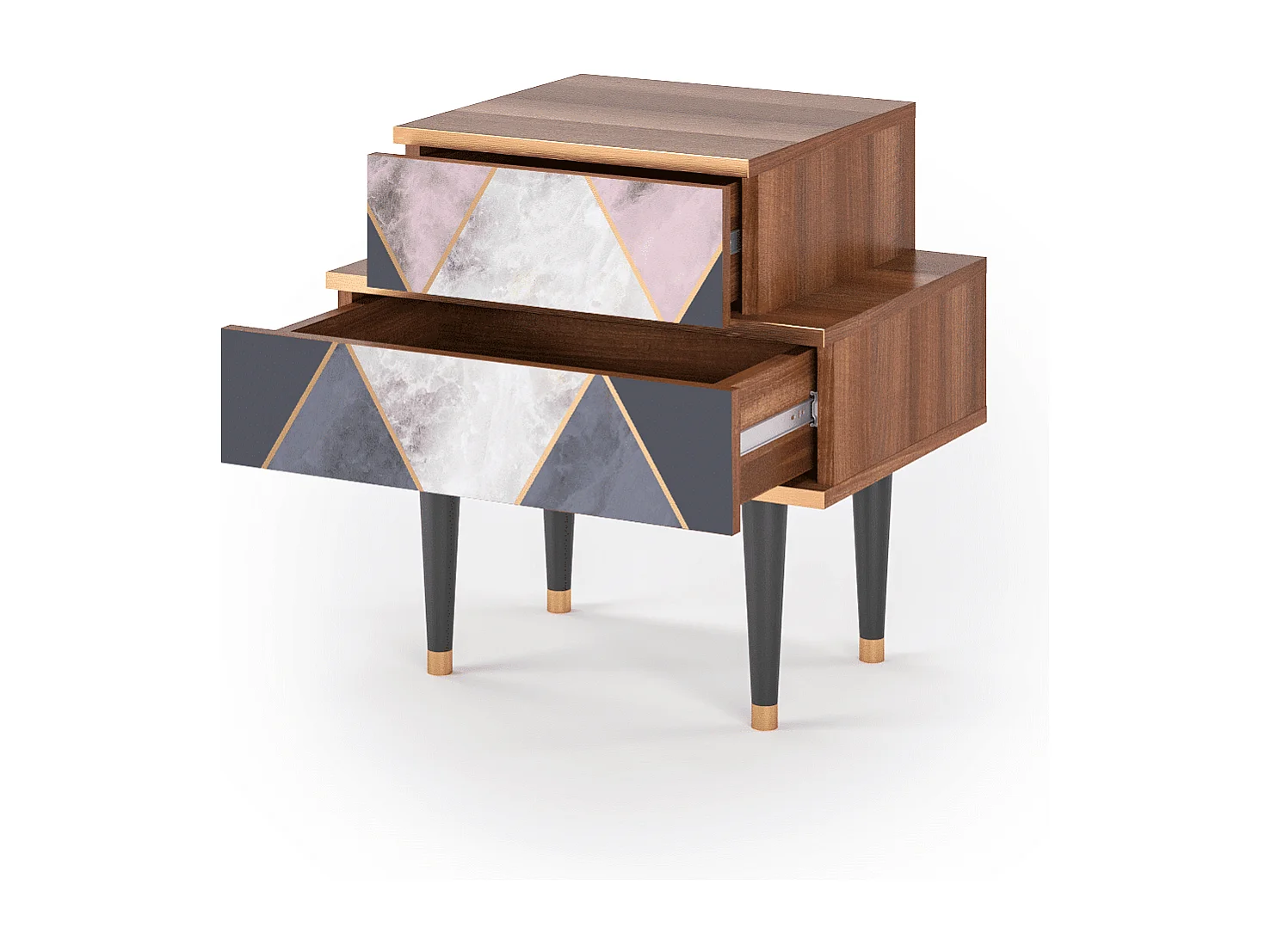 Table de nuit - 58х58х41 cm - NS1 - Ideal Harmony, Noyer