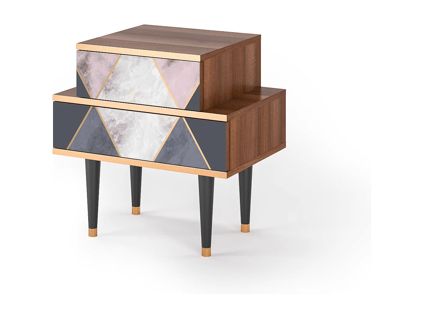 Table de nuit - 58х58х41 cm - NS1 - Ideal Harmony, Noyer