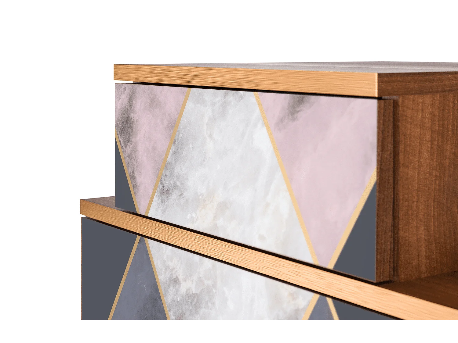 Table de nuit - 58х58х41 cm - NS1 - Ideal Harmony, Noyer