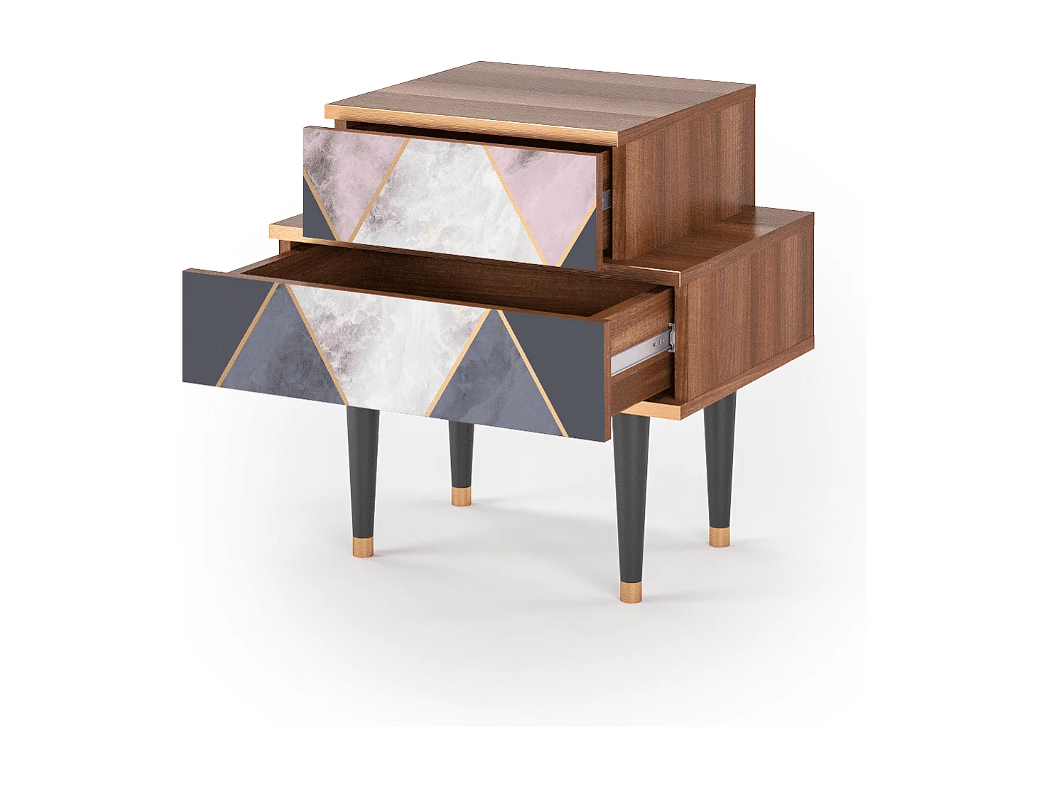 Table de nuit - 58х58х41 cm - NS1 - Ideal Harmony, Noyer