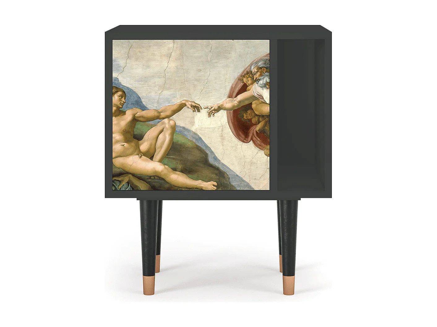 Table de nuit - 57х69х48 cm - S2 - The Creation of Adam, Anthracite