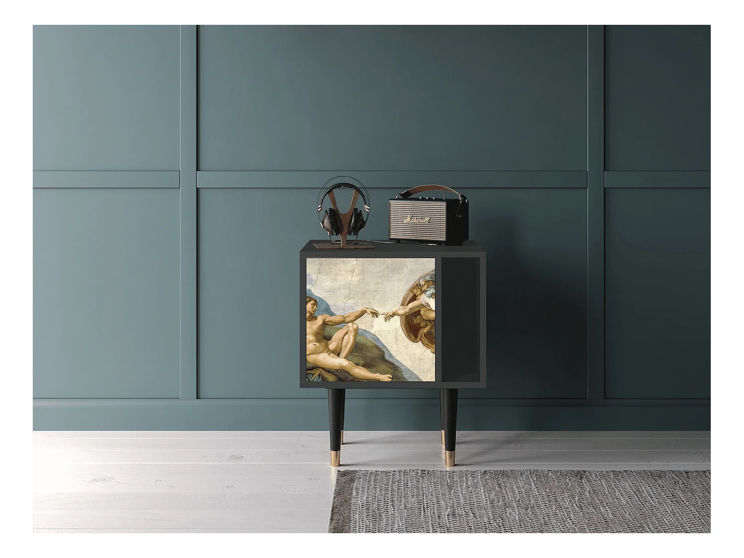 Table de nuit - 57х69х48 cm - S2 - The Creation of Adam, Anthracite