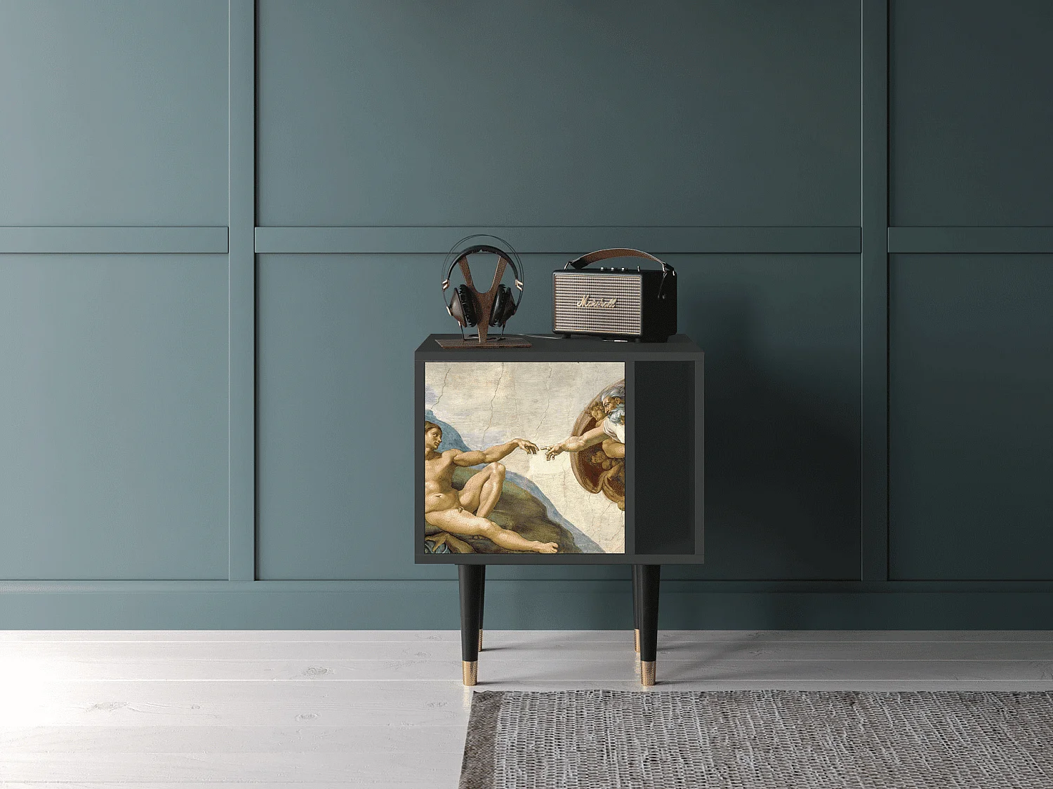 Table de nuit - 57х69х48 cm - S2 - The Creation of Adam, Anthracite