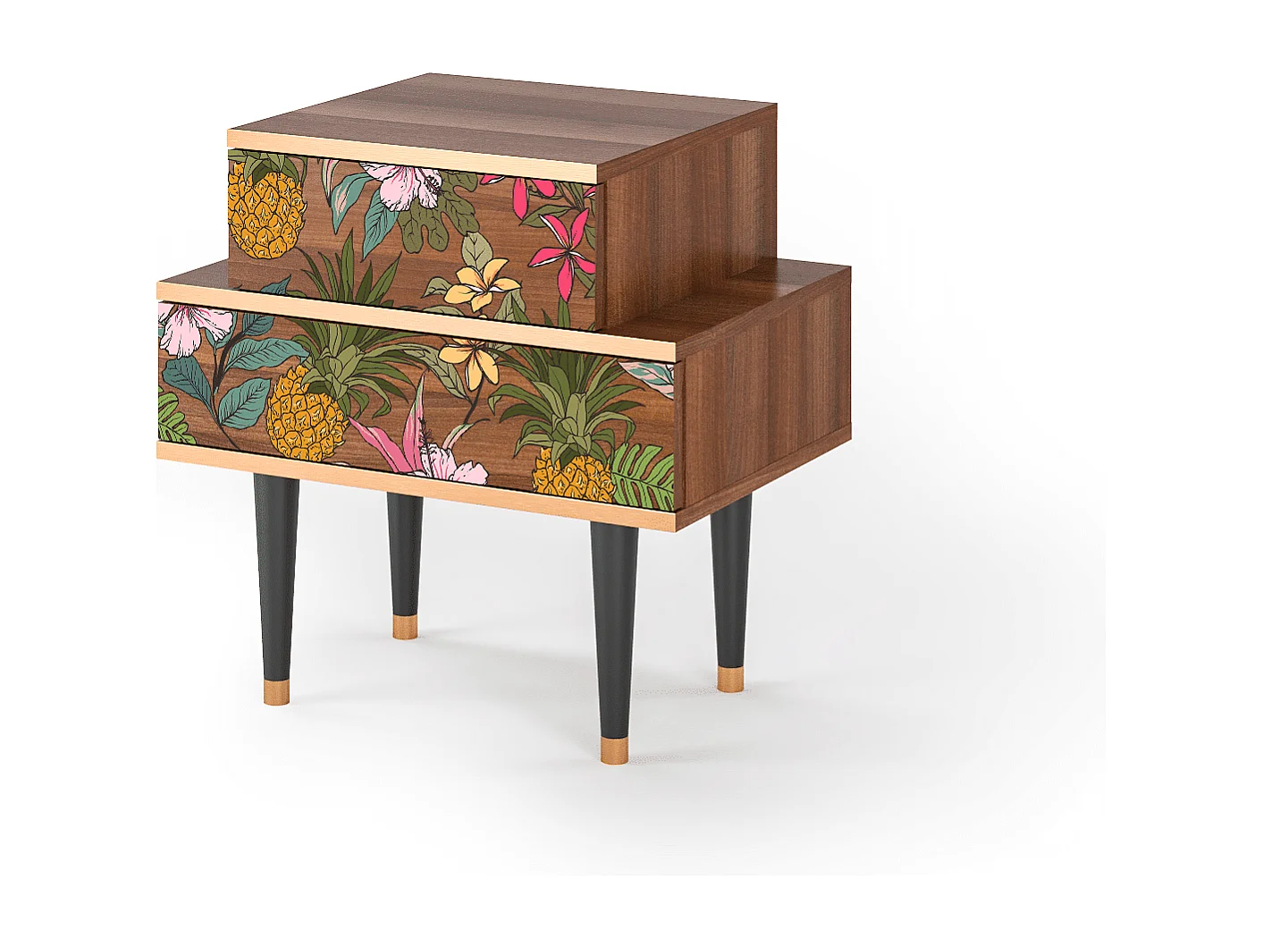 Stolik nocny - 58х58х41 cm - NS1 - Estival Fruit, Orzech