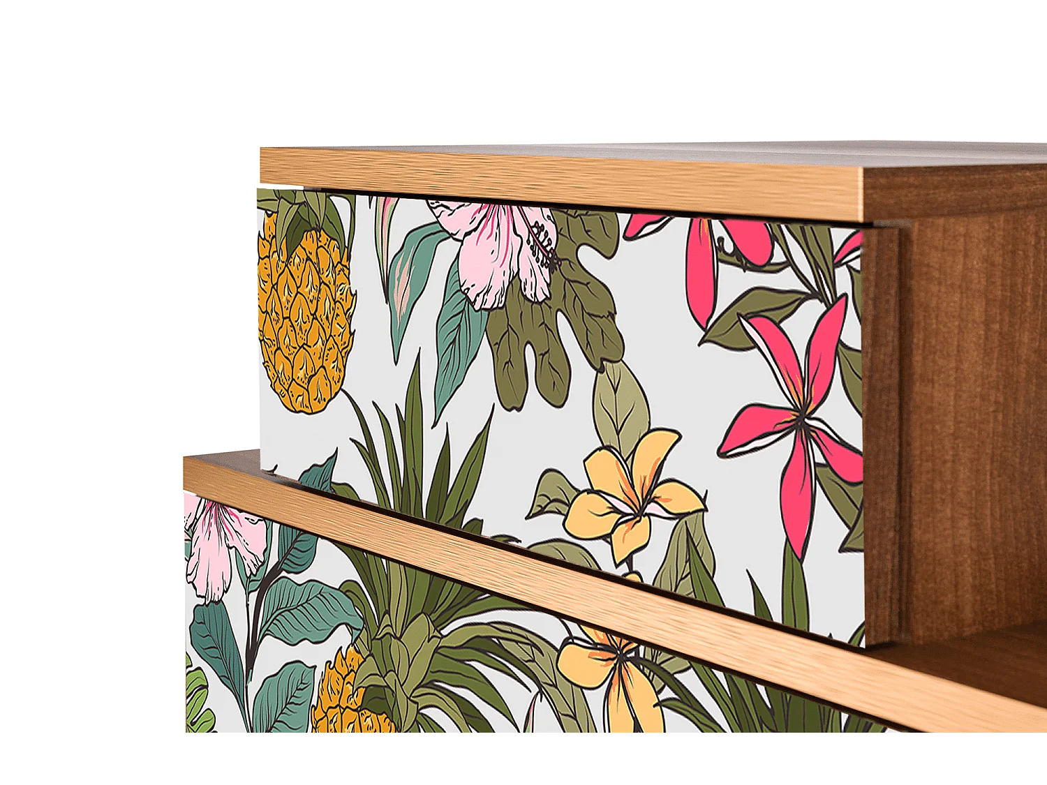 Stolik nocny - 58х58х41 cm - NS1 - Estival Fruit, Orzech