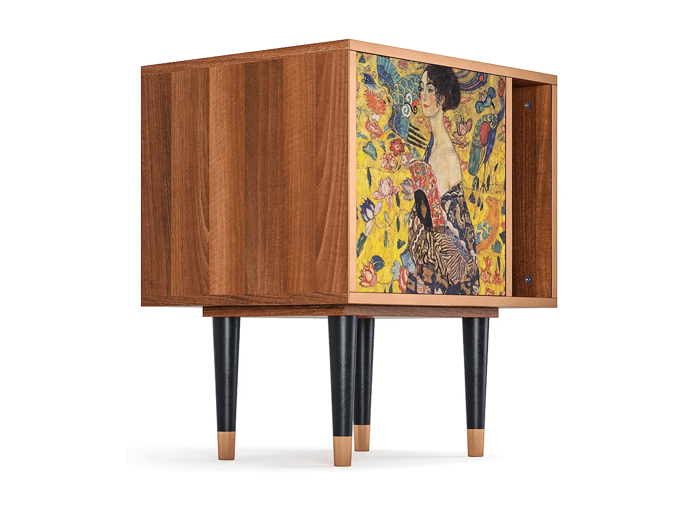 Table de nuit - 57х69х48 cm - S2 - Lady with Fan by Klimt, Noyer