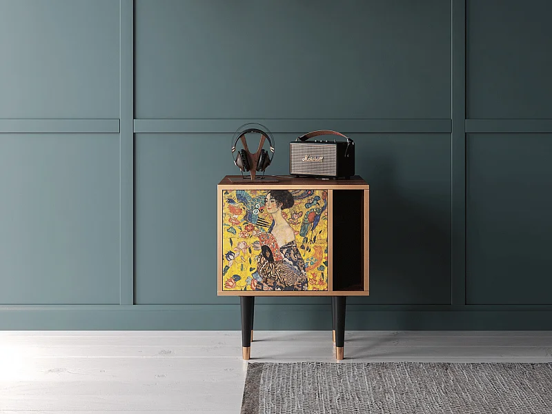 Table de nuit - 57х69х48 cm - S2 - Lady with Fan by Klimt, Noyer