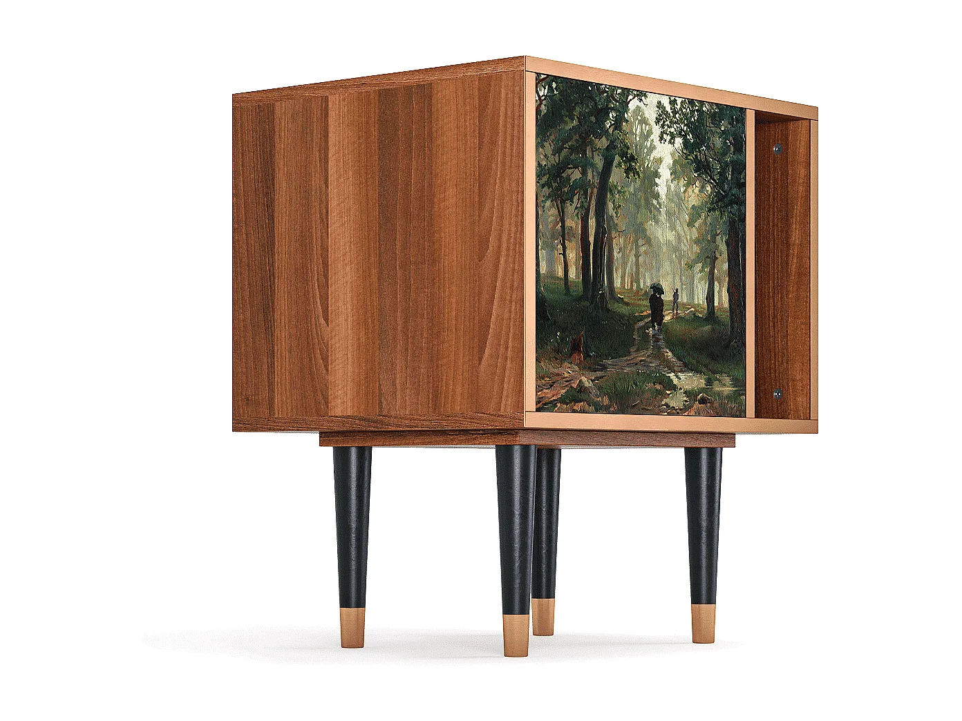 Table de nuit - 57х69х48 cm - S2 -  Rain in the Oak Forest, Noyer