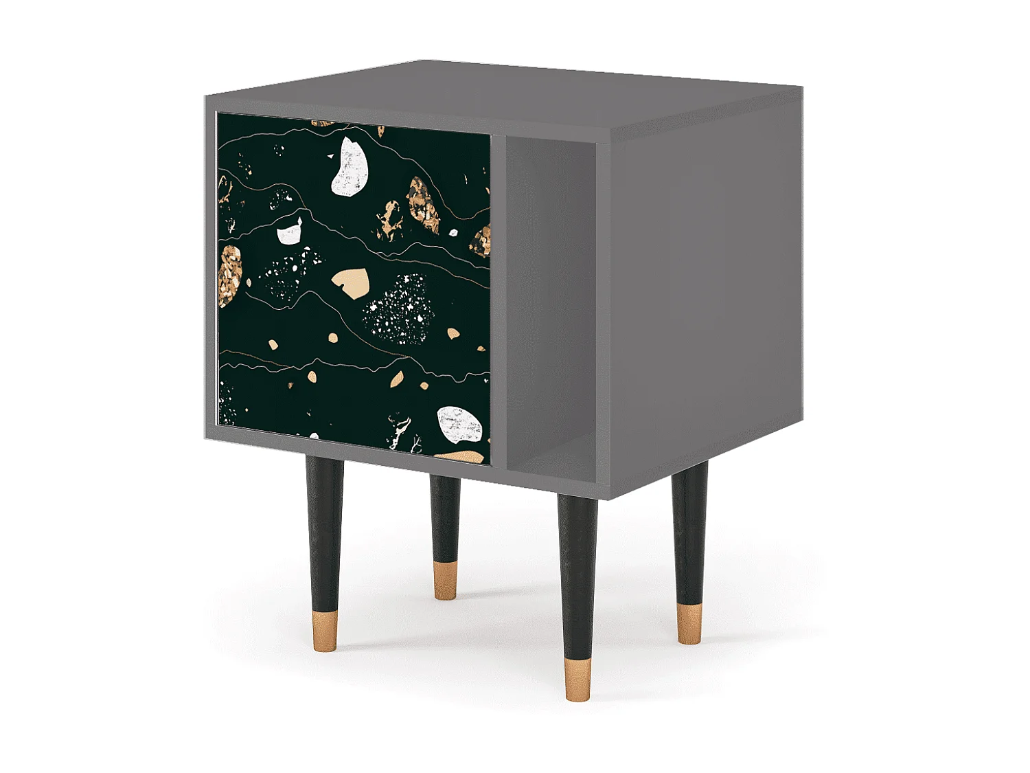 Table de nuit - 57х69х48 cm - S2 - Space Rocks, Gris