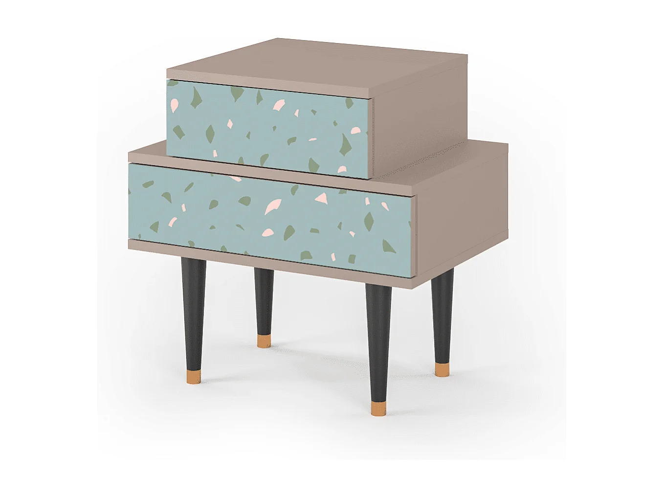 Table de nuit - 58х58х41 cm - NS1 - Blue Drops, Latte