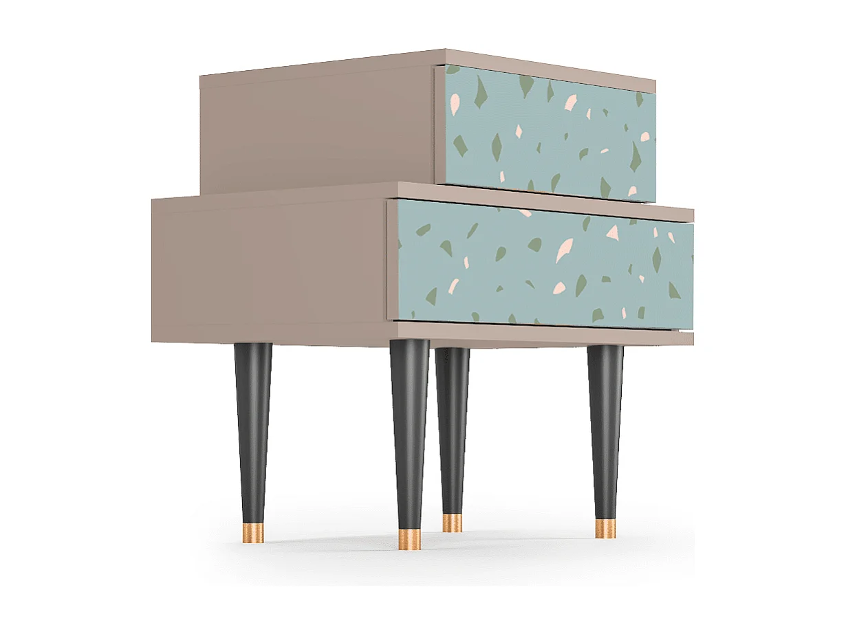 Table de nuit - 58х58х41 cm - NS1 - Blue Drops, Latte