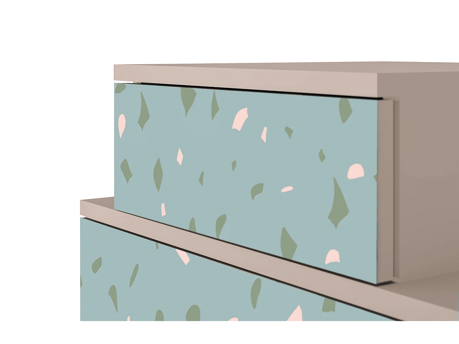 Table de nuit - 58х58х41 cm - NS1 - Blue Drops, Latte