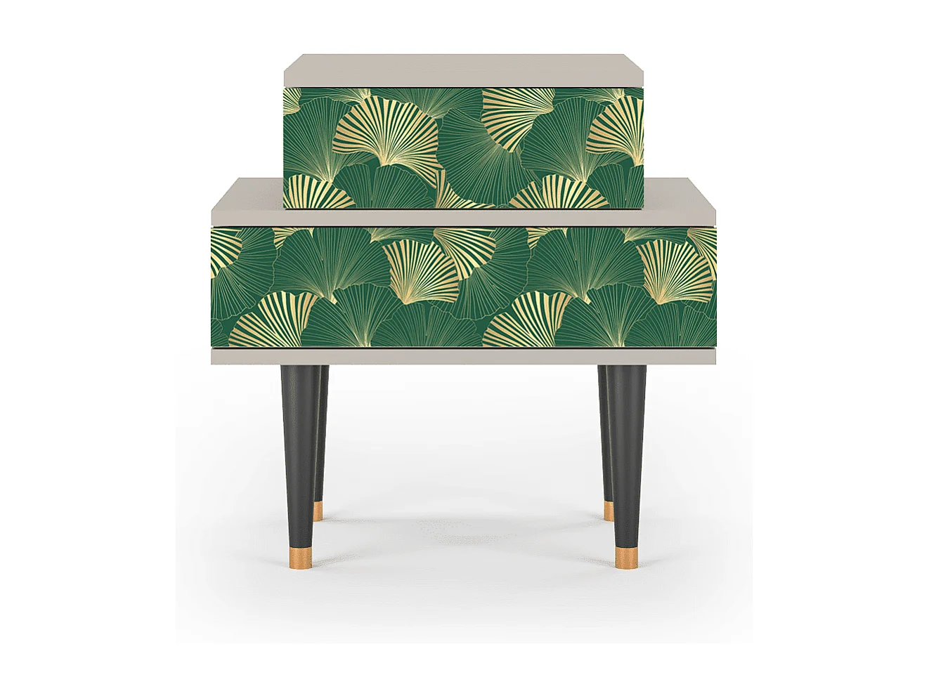 Table de nuit - 58х58х41 cm - NS1 - Gold Ginkgo, Sable