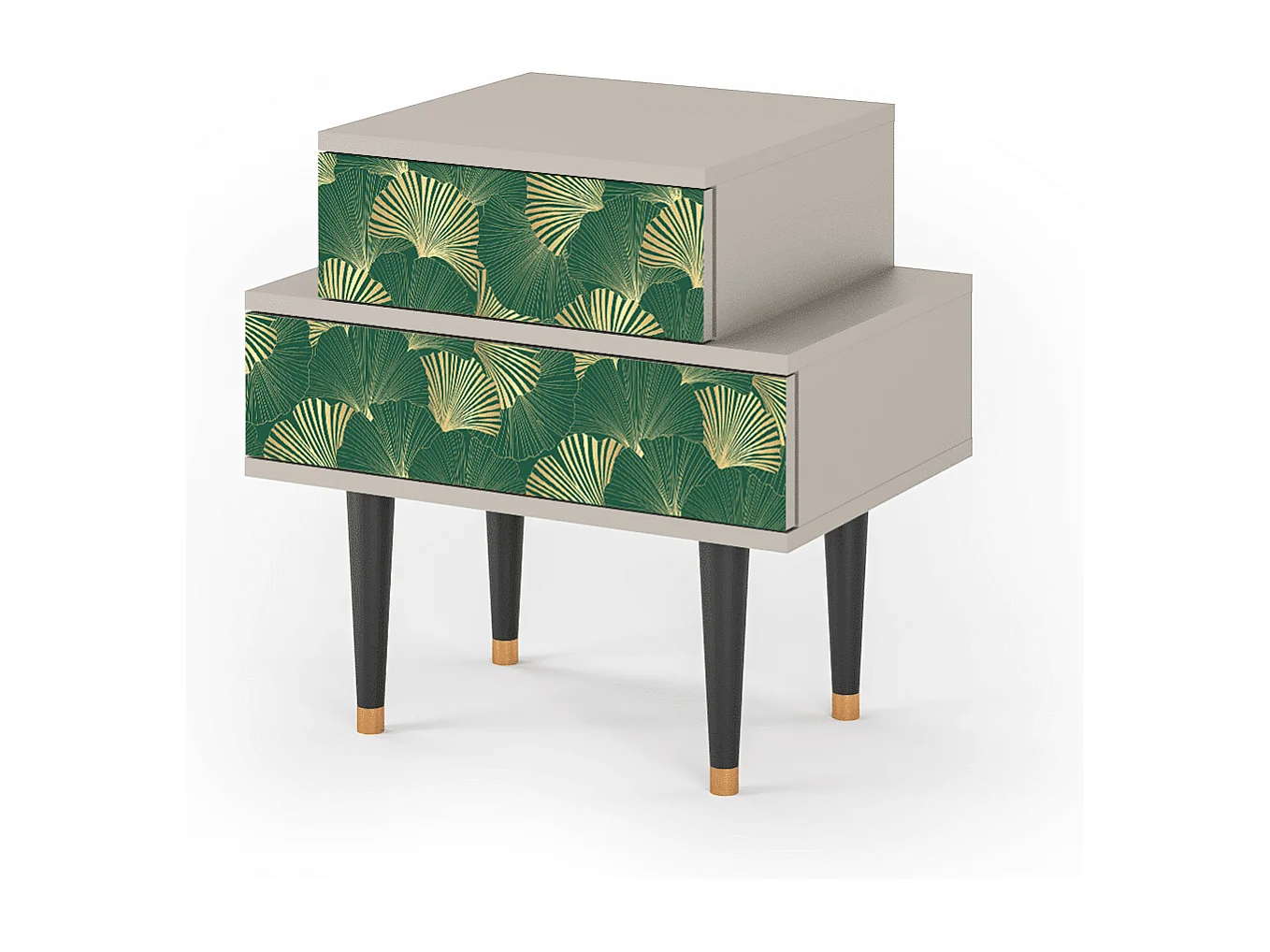 Table de nuit - 58х58х41 cm - NS1 - Gold Ginkgo, Sable