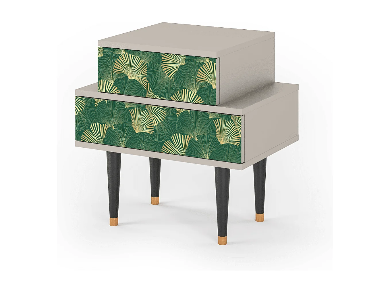 Table de nuit - 58х58х41 cm - NS1 - Gold Ginkgo, Sable