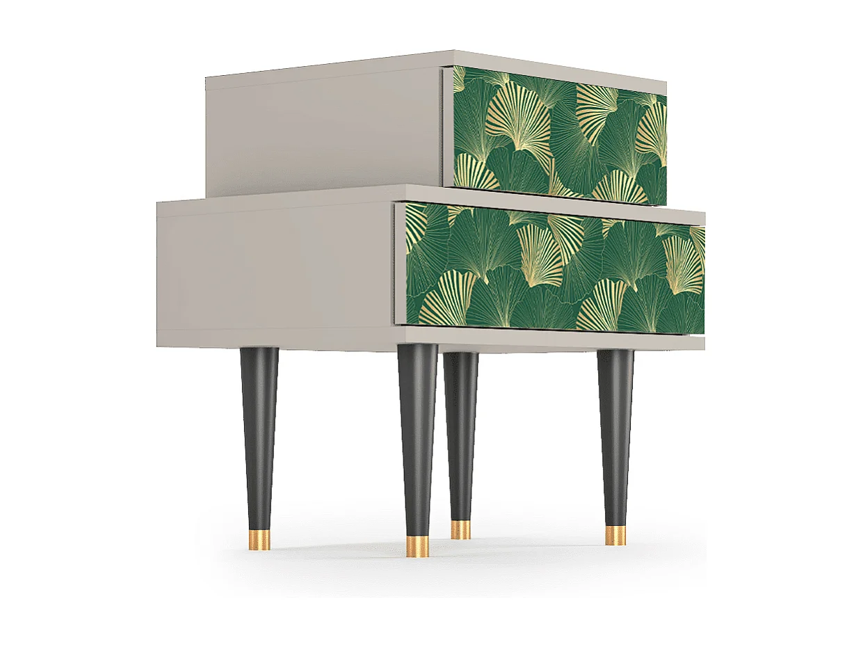 Table de nuit - 58х58х41 cm - NS1 - Gold Ginkgo, Sable