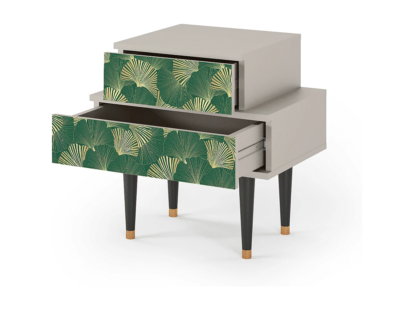 Table de nuit - 58х58х41 cm - NS1 - Gold Ginkgo, Sable