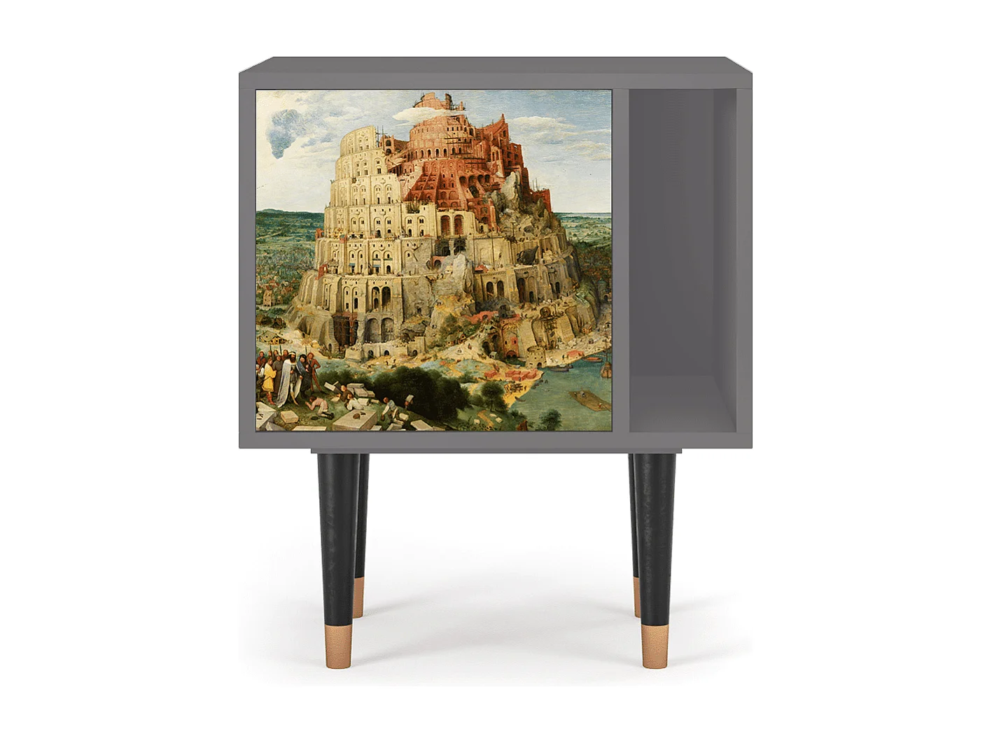 Table de nuit - 57х69х48 cm - S2 - Elder The Tower, Gris