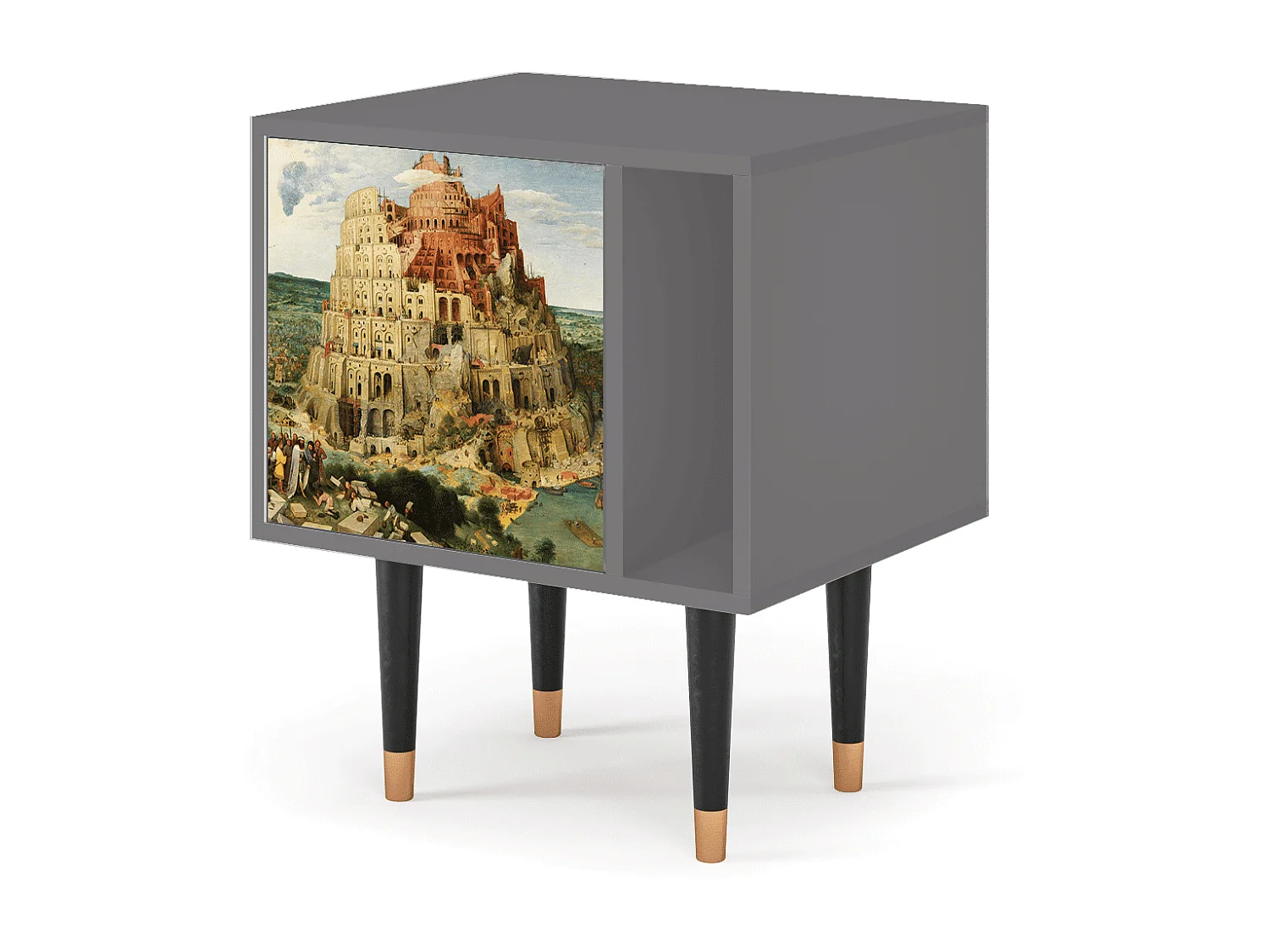 Table de nuit - 57х69х48 cm - S2 - Elder The Tower, Gris