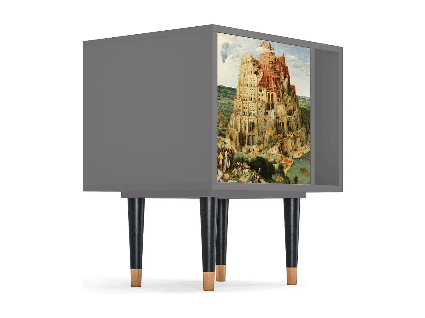 Table de nuit - 57х69х48 cm - S2 - Elder The Tower, Gris