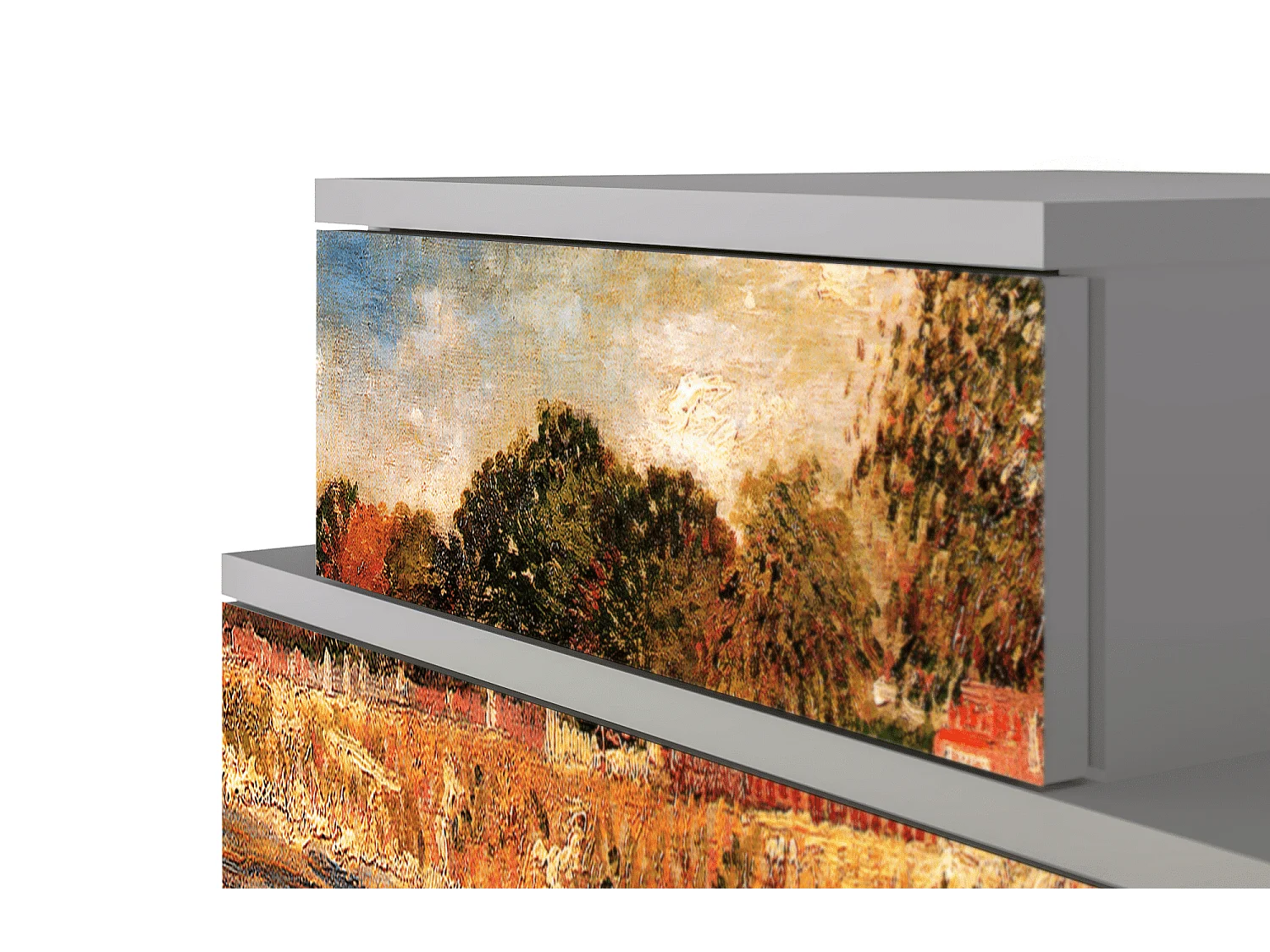 Table de nuit - 58х58х41 cm - NS1 - The Banks, Gris