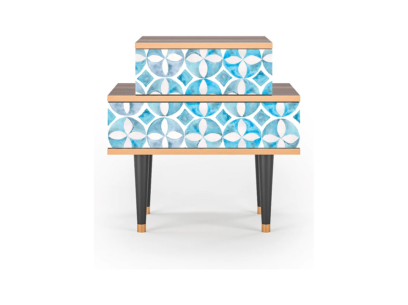 Table de nuit - 58х58х41 cm - NS1 - Porto Mood, Noyer