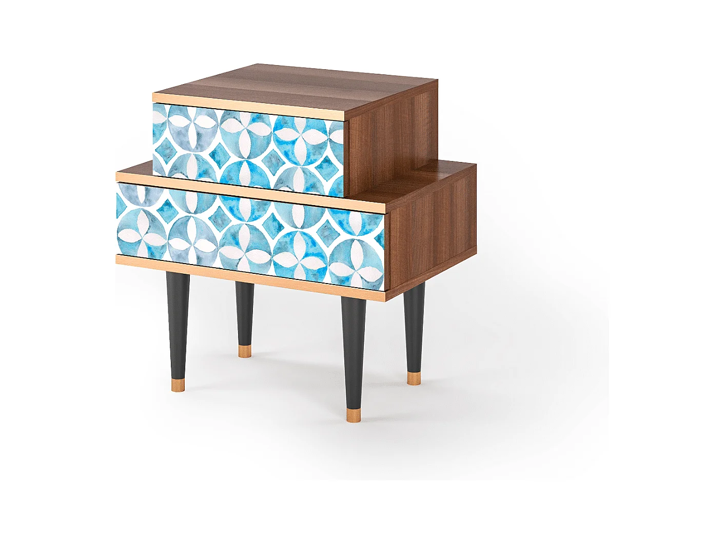Table de nuit - 58х58х41 cm - NS1 - Porto Mood, Noyer
