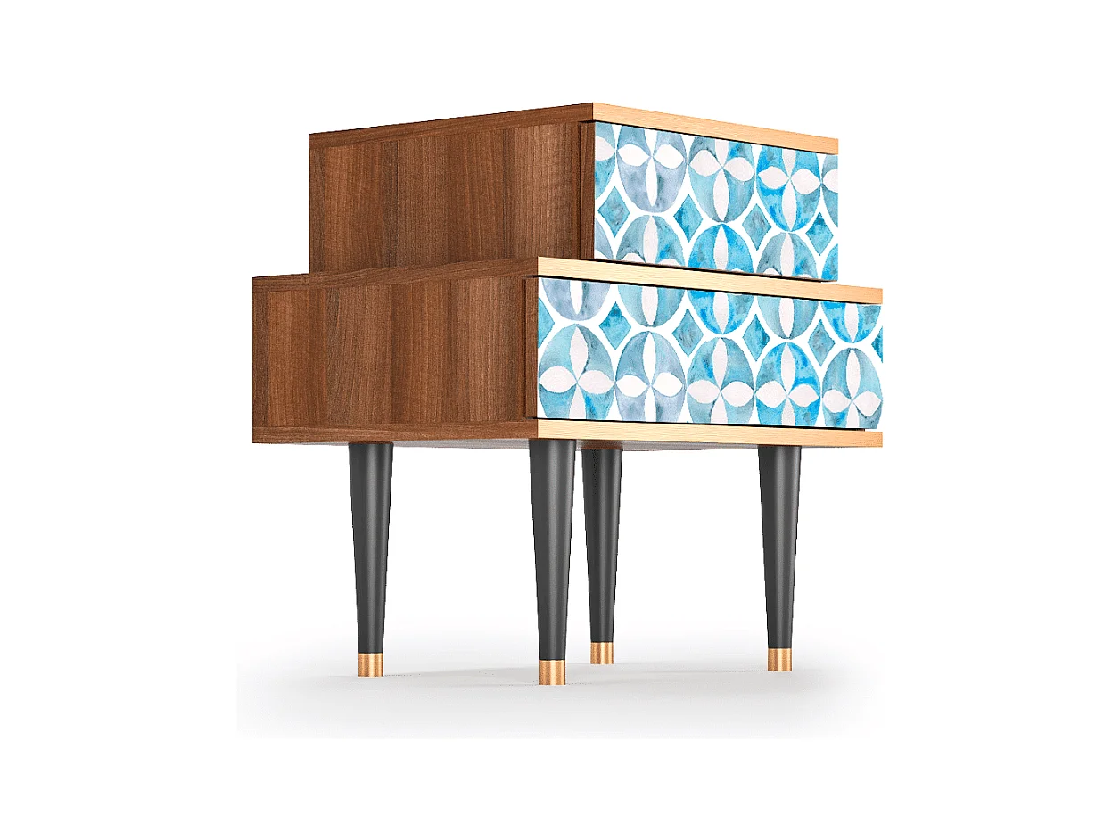Table de nuit - 58х58х41 cm - NS1 - Porto Mood, Noyer