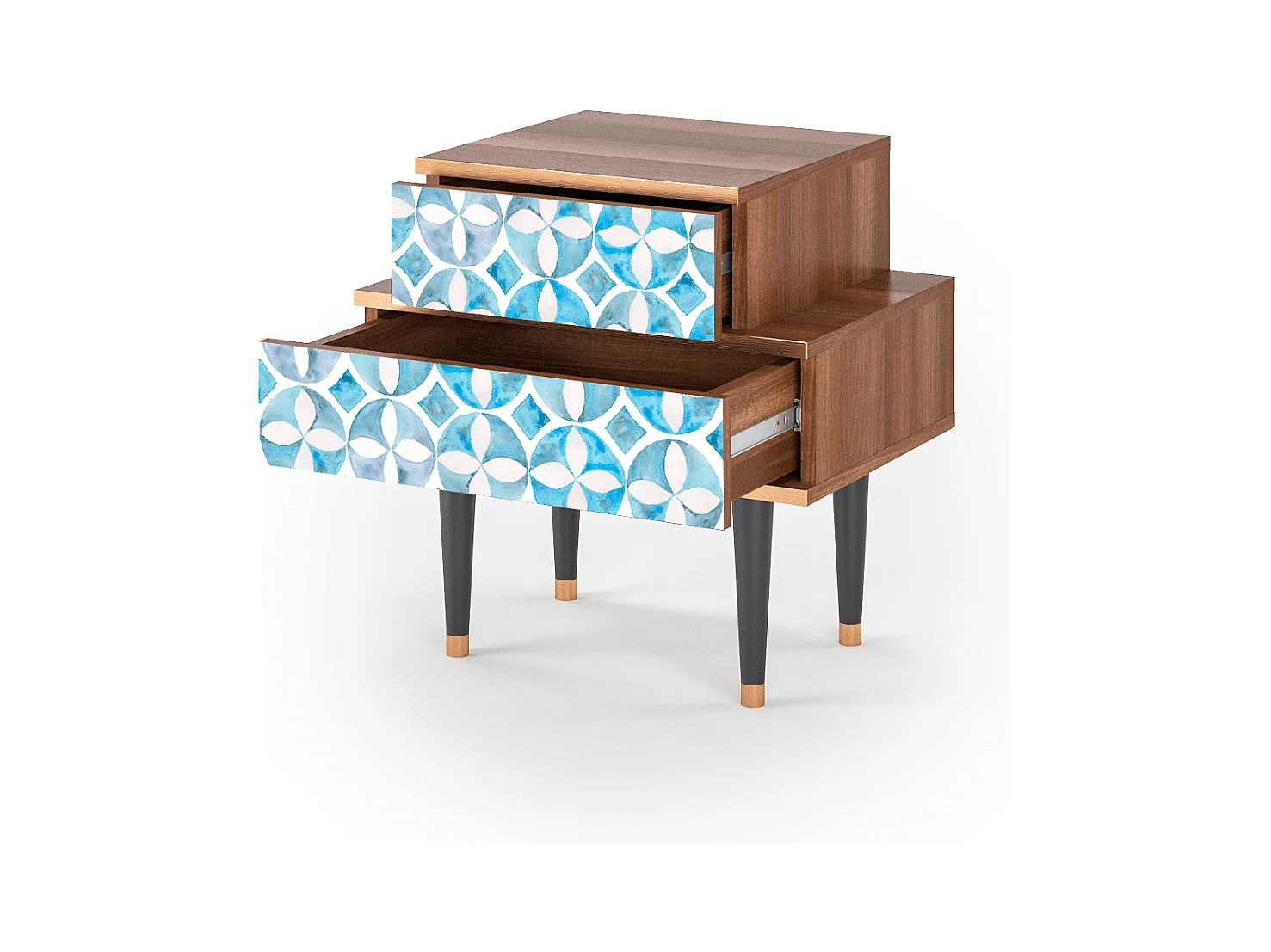 Table de nuit - 58х58х41 cm - NS1 - Porto Mood, Noyer