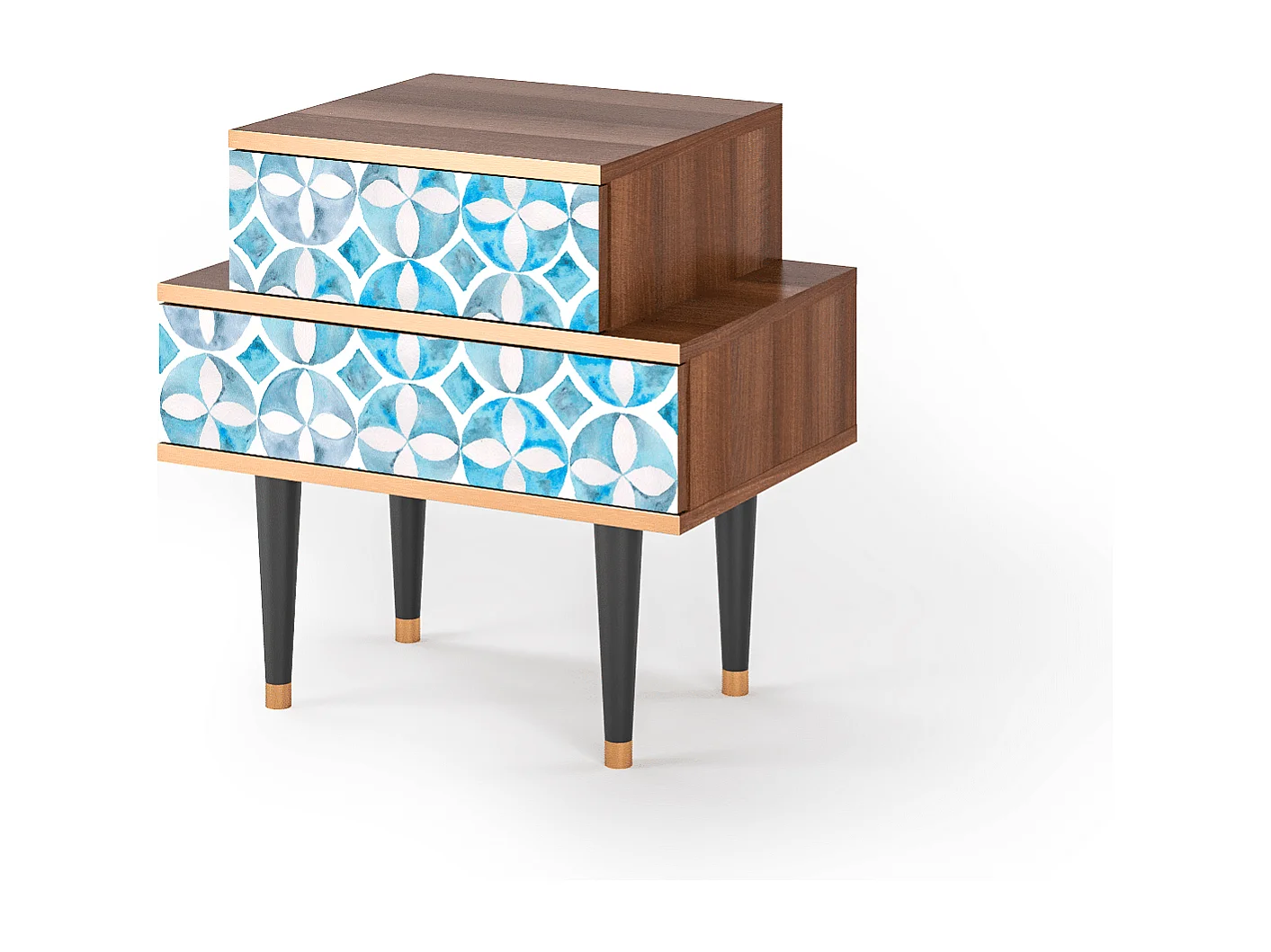 Table de nuit - 58х58х41 cm - NS1 - Porto Mood, Noyer