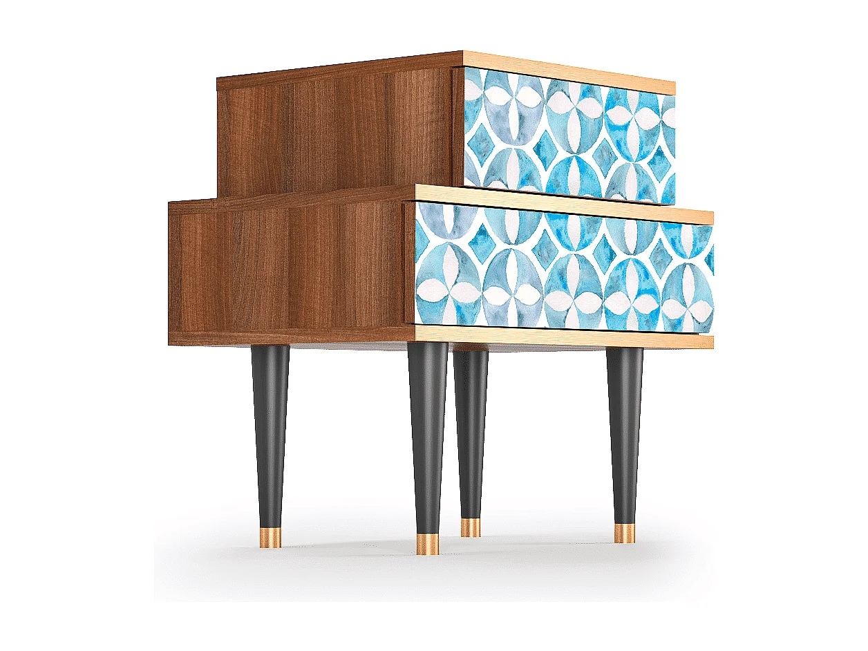 Table de nuit - 58х58х41 cm - NS1 - Porto Mood, Noyer