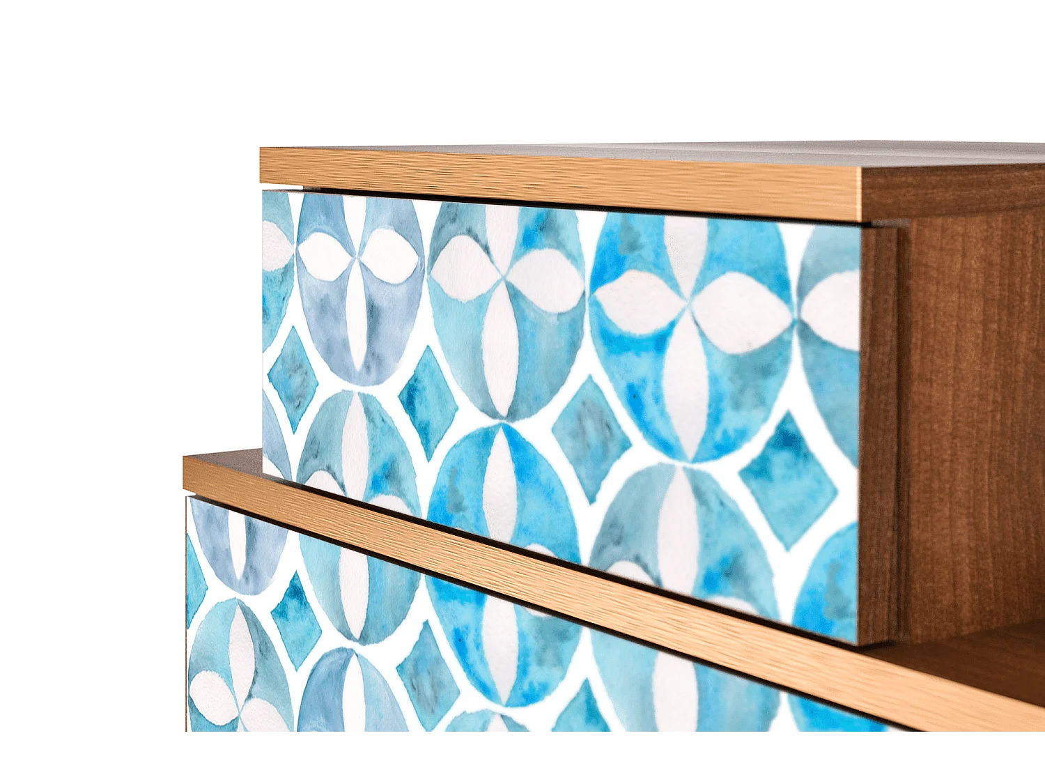 Criado-mudo - 58х58х41 cm - NS1 - Porto Mood, Nogueira