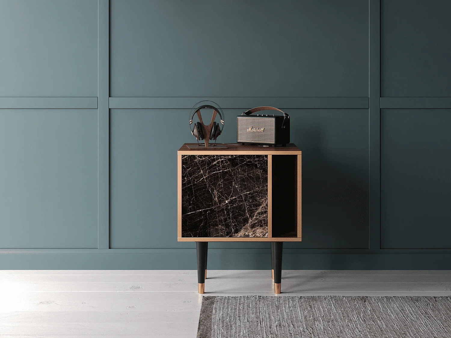 Table de nuit - 57х69х48 cm - S2 - Night Abyss, Noyer