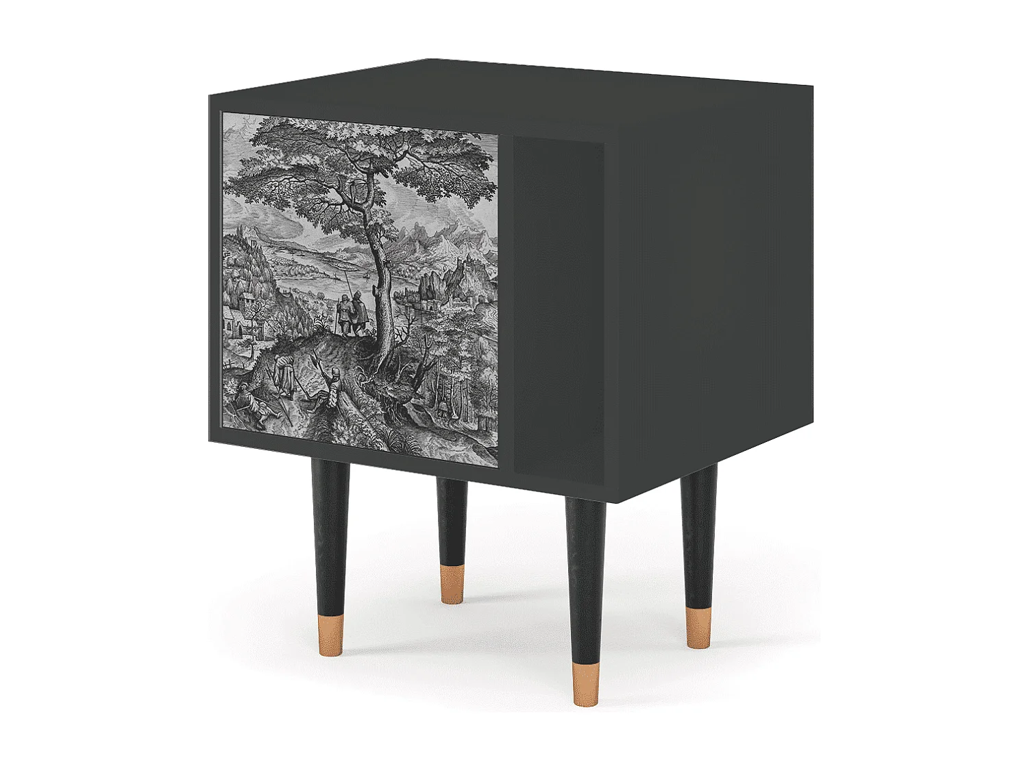 Table de nuit - 57х69х48 cm - S2 - Milites Requiescentes, Anthracite