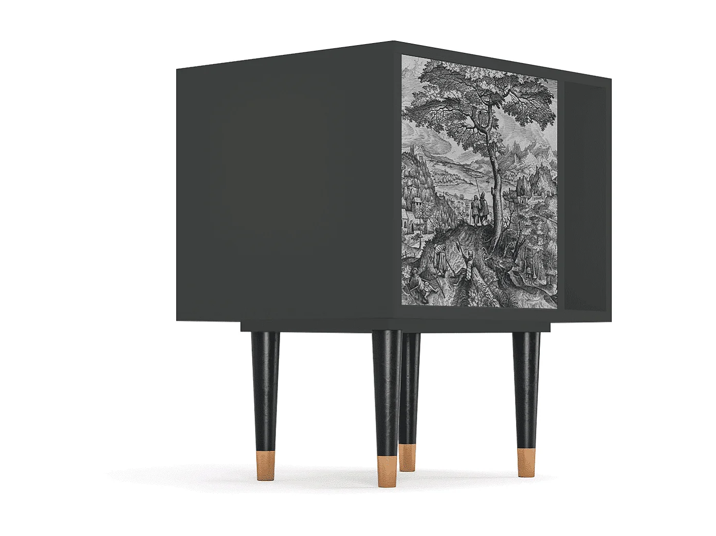 Table de nuit - 57х69х48 cm - S2 - Milites Requiescentes, Anthracite