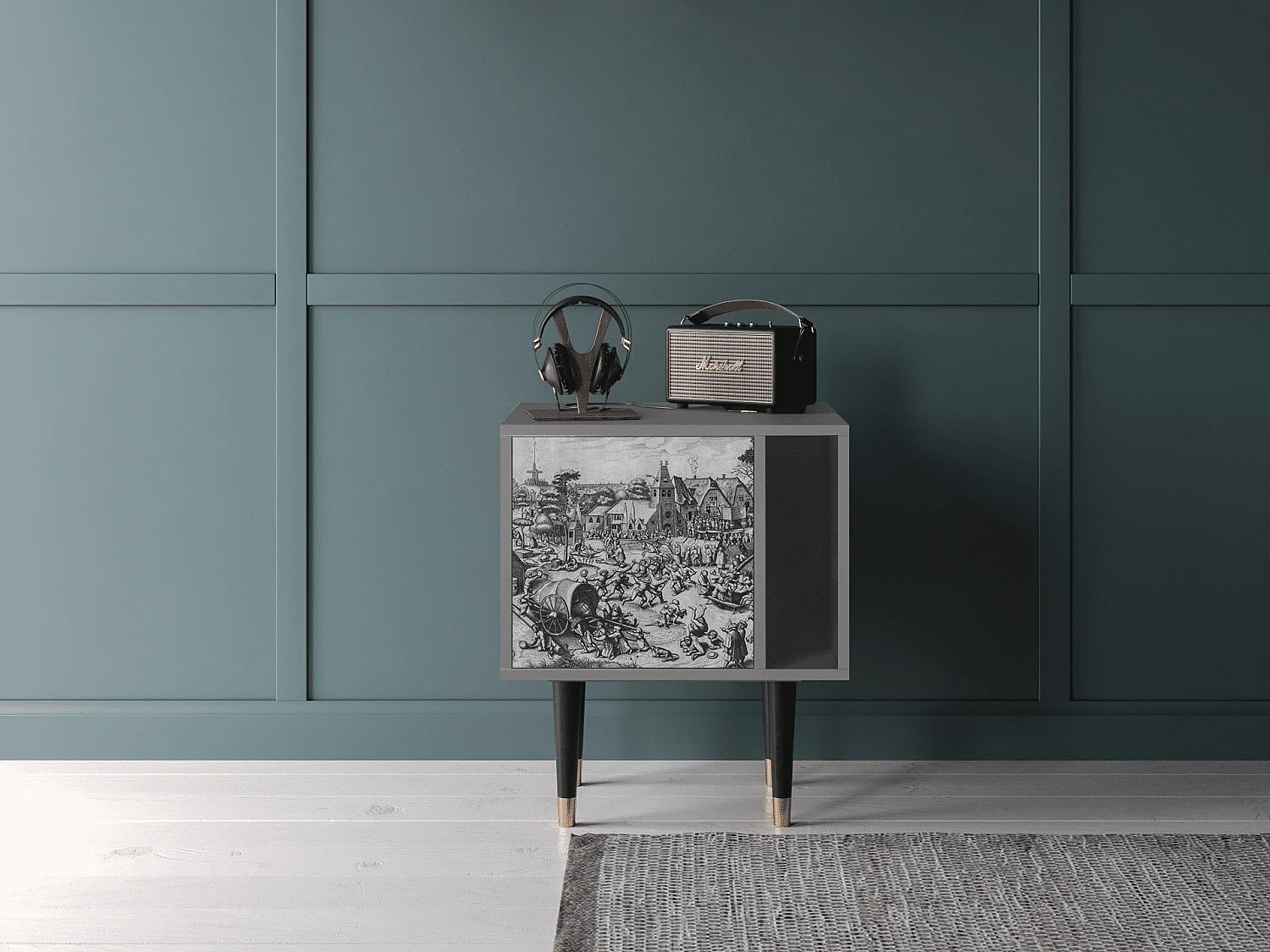 Mesita de noche - 57х69х48 cm - S2 - The Festival of Saint, Gris