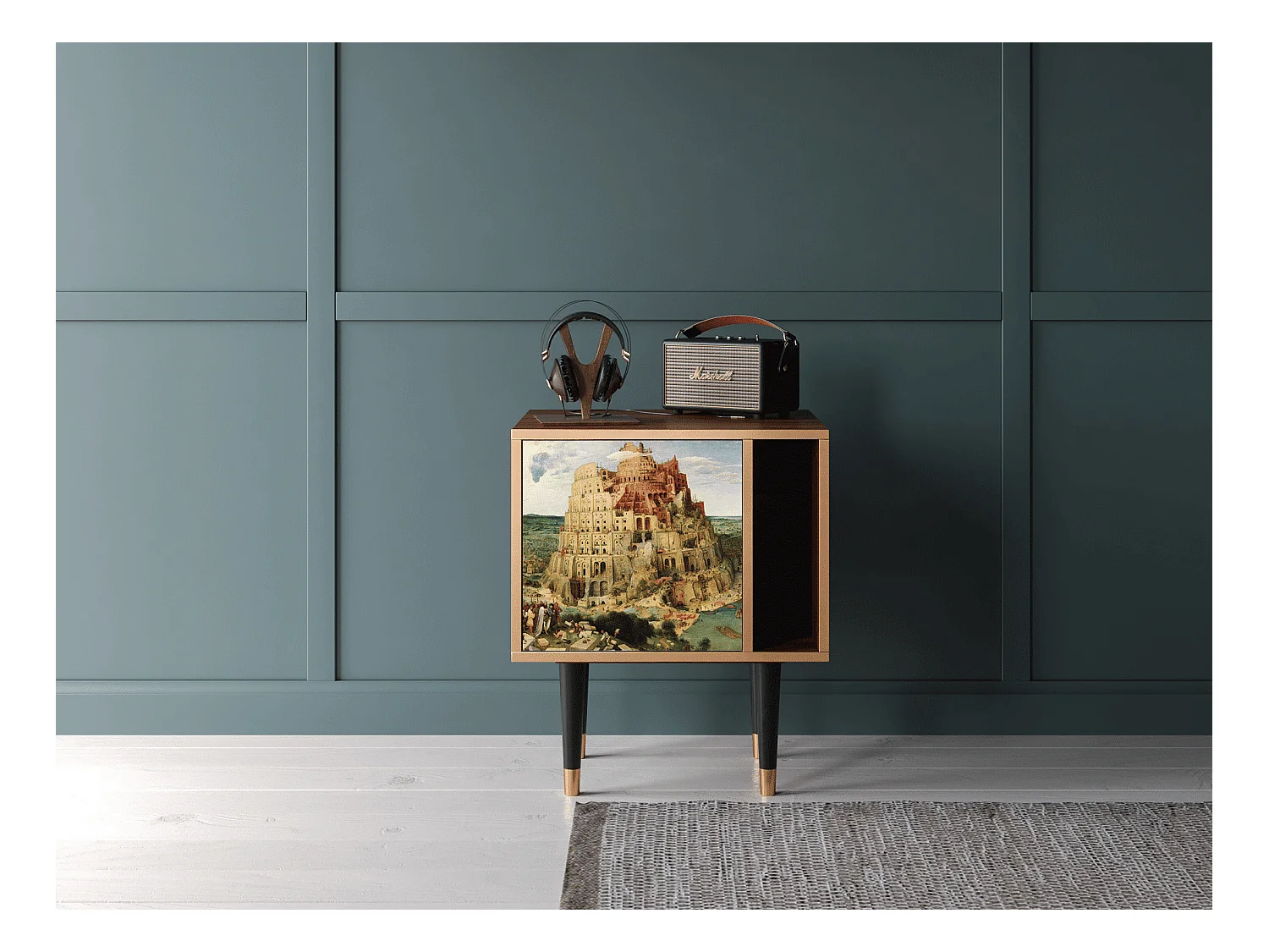 Table de nuit - 57х69х48 cm - S2 - Elder The Tower, Noyer