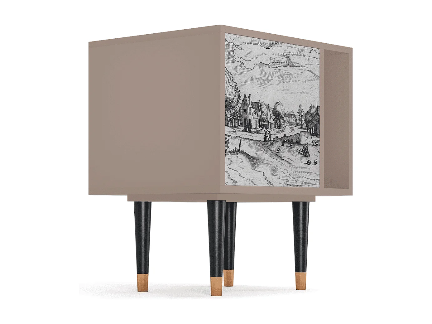 Table de nuit - 57х69х48 cm - S2 - Country Village, Latte