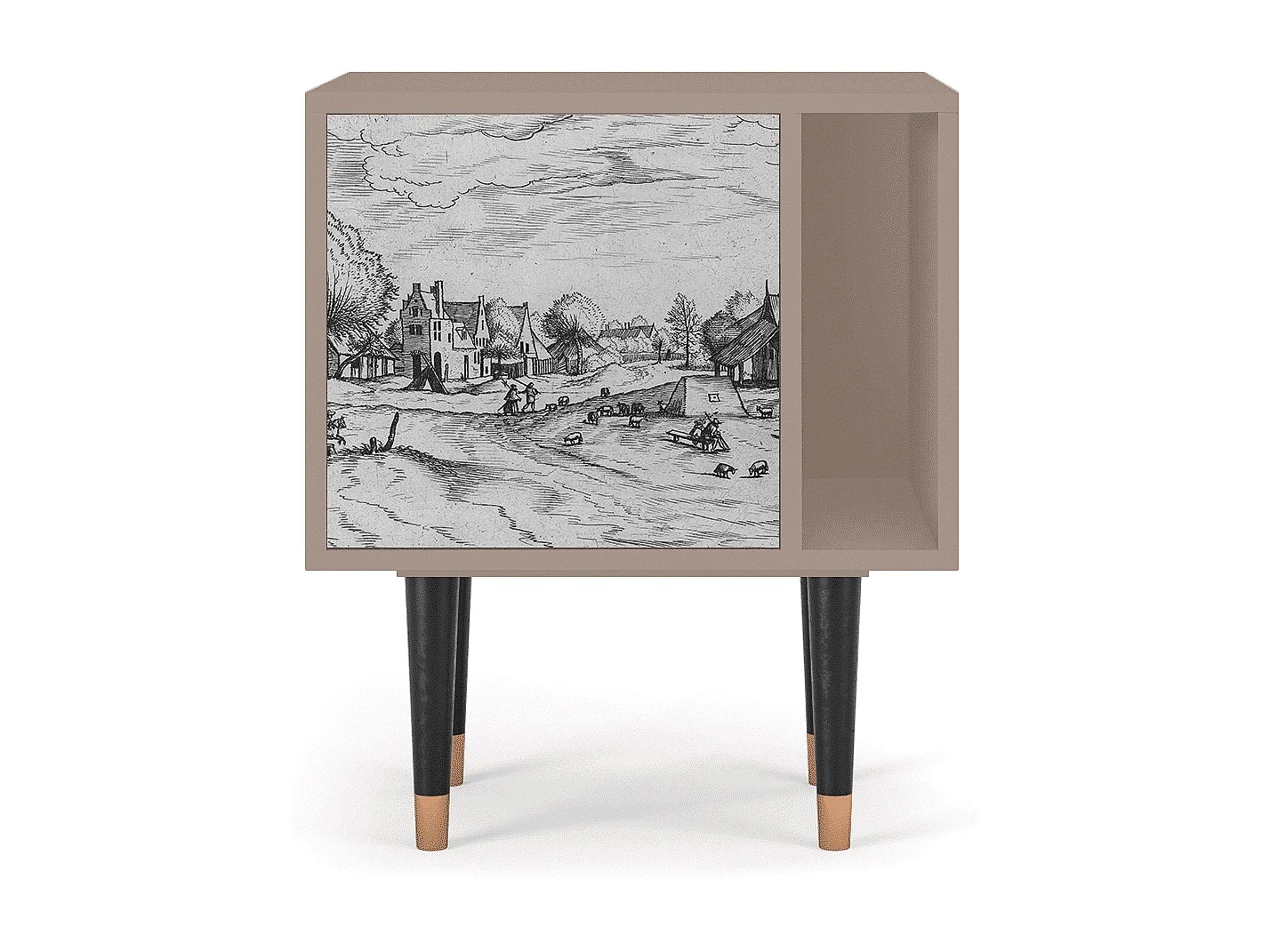 Nachtkastje - 57х69х48 cm - S2 - Country Village, Latte