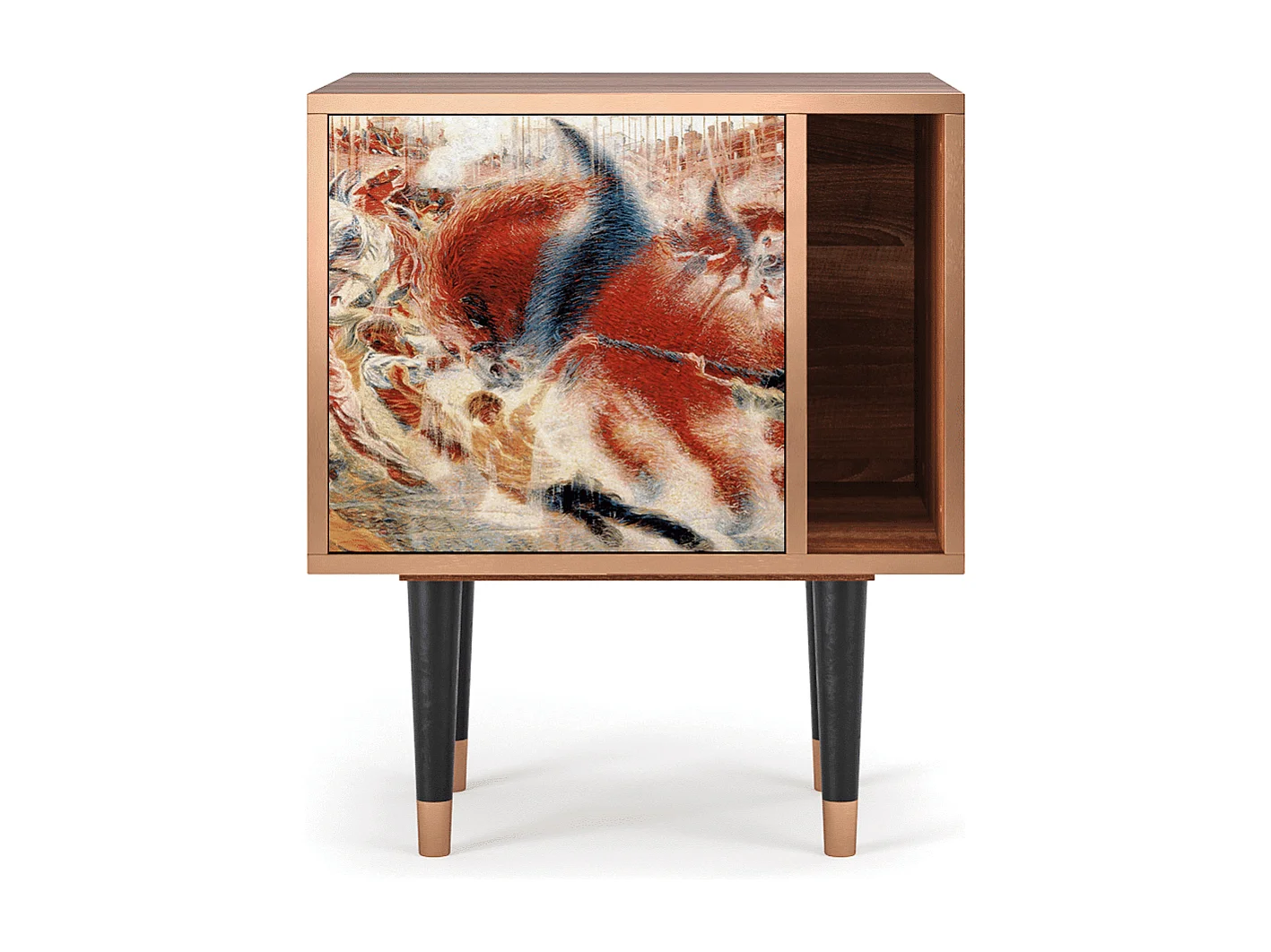 Table de nuit - 57х69х48 cm - S2 - The City Rises, Noyer